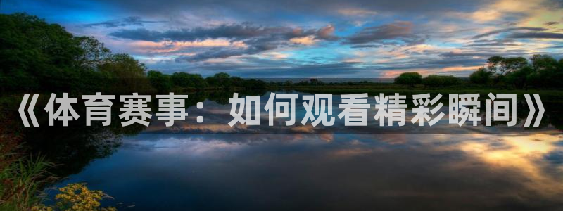 江南jn体育网页版:《体育赛事:如何观看精彩瞬间》
